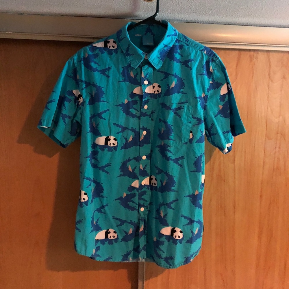 Enjoi Panda vs Shark Button Down Shirt